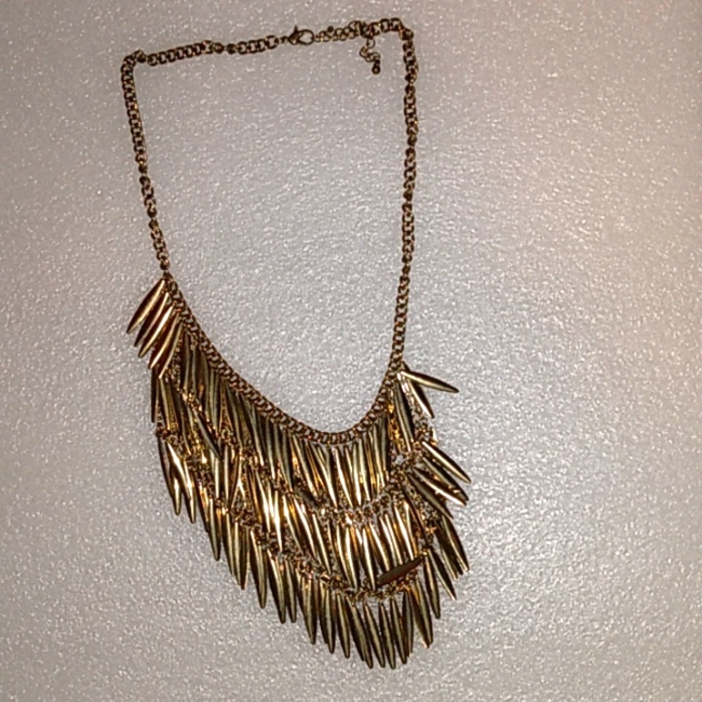 Necklace, 14 K Gold tear drops